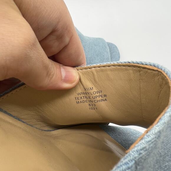 Nine West Women's Shoes Wylow Open Toe Size 9.5 Denim Blue - Picture 7 of 13